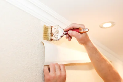 Pose de papier peint à Eyzin-Pinet — revêtements muraux et toiles de verre
